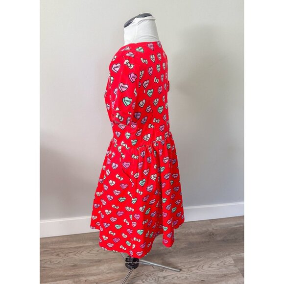 Modcloth Red Heart Print Midi Dress - Picture 11 of 15